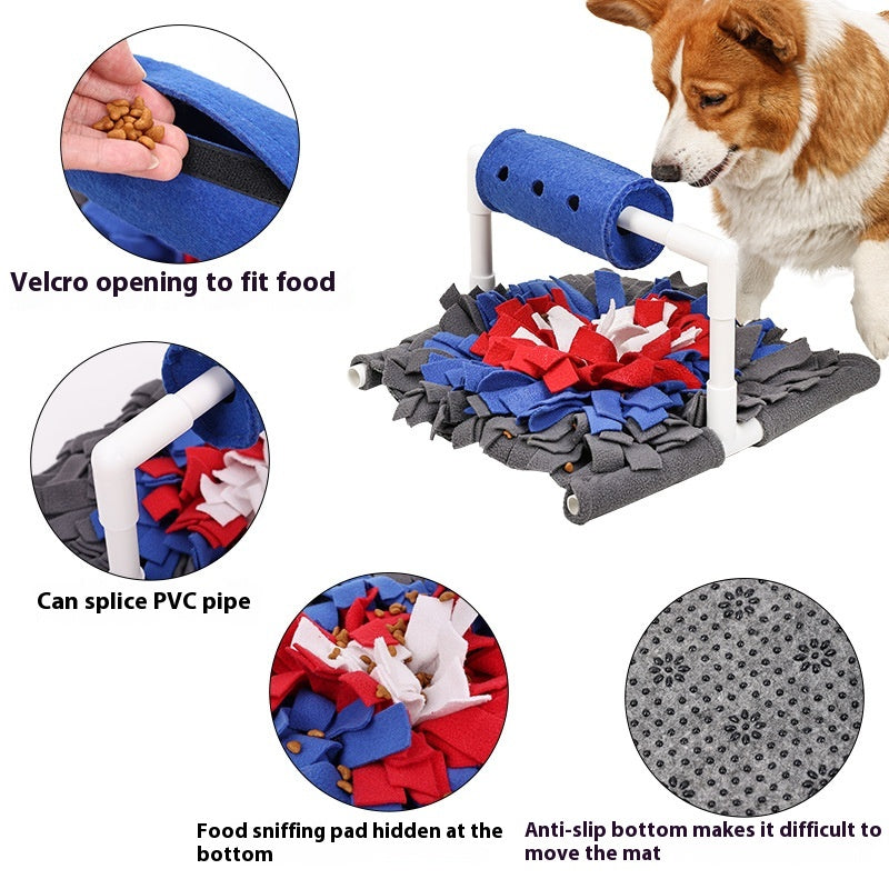 KFX-4473789 Blue Dog Food Leakage Smell Educational Pet Toy Made of Durable Polyester