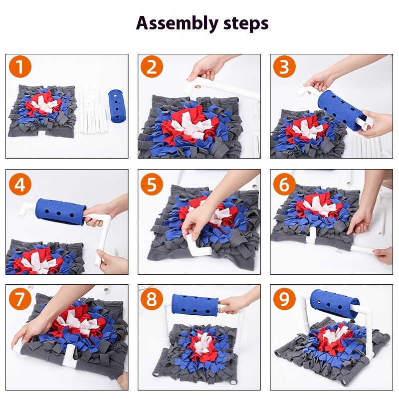 KFX-4473789 Blue Dog Food Leakage Smell Educational Pet Toy Made of Durable Polyester