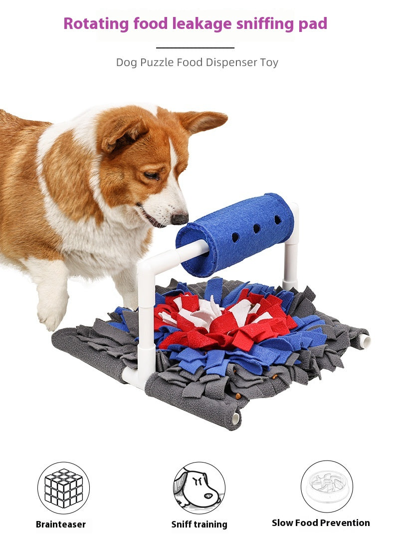 KFX-4473789 Blue Dog Food Leakage Smell Educational Pet Toy Made of Durable Polyester