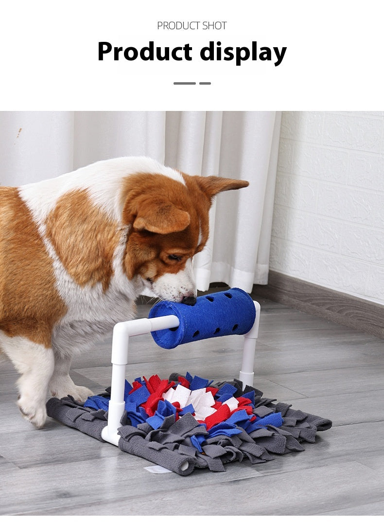 KFX-4473789 Blue Dog Food Leakage Smell Educational Pet Toy Made of Durable Polyester