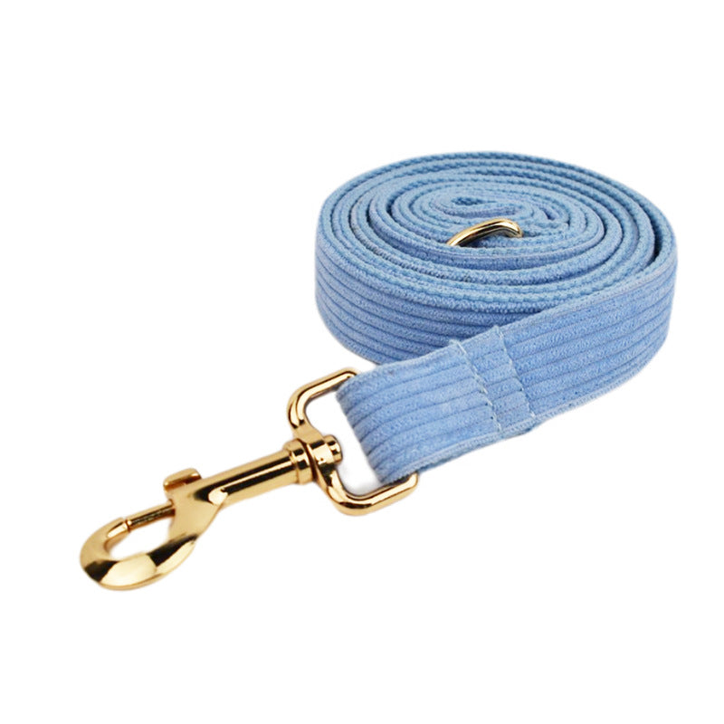KFX-4474429 Soft Fabric Velvet Dog Collar with Accessories for XS to XL Sizes