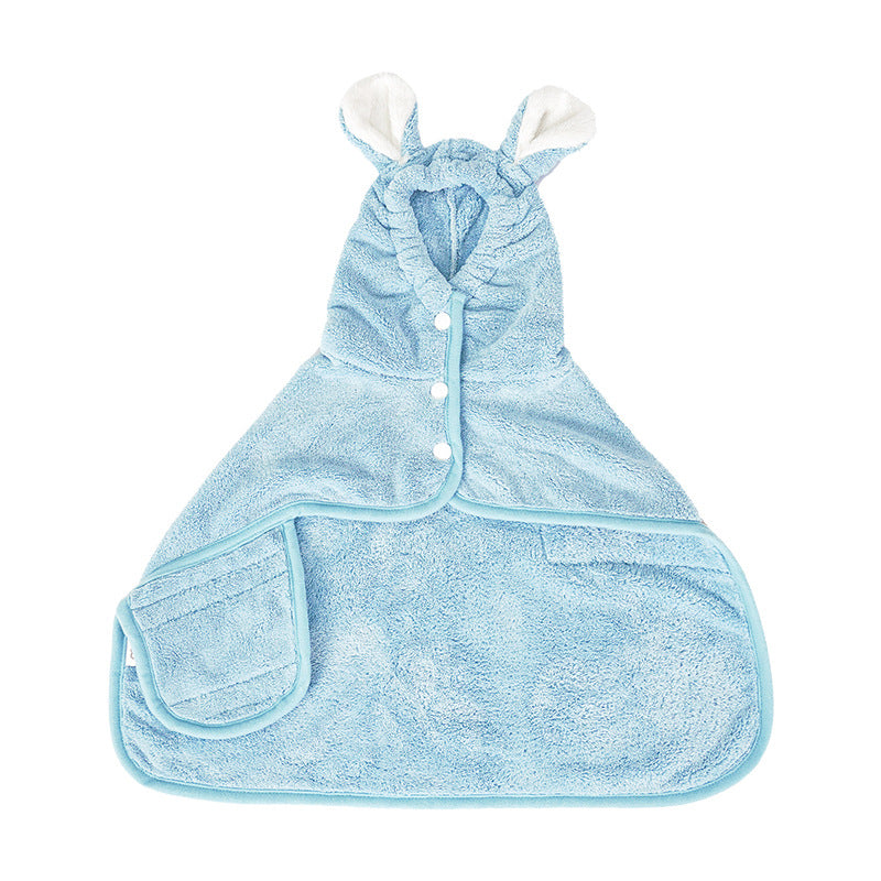 KFX-4478397 Universal Breathable Bathrobe for Pets - Comfortable and Absorbent Drying Towel for Cats and Dogs
