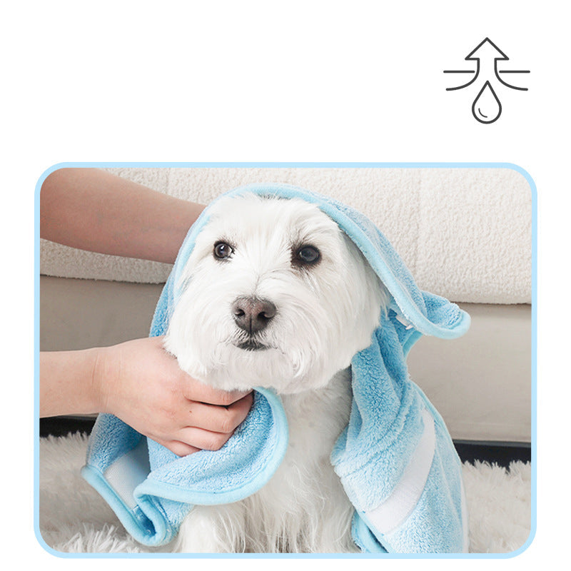 KFX-4478397 Universal Breathable Bathrobe for Pets - Comfortable and Absorbent Drying Towel for Cats and Dogs
