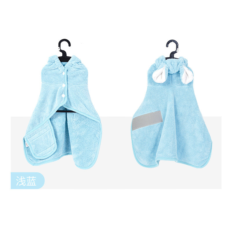 KFX-4478397 Universal Breathable Bathrobe for Pets - Comfortable and Absorbent Drying Towel for Cats and Dogs