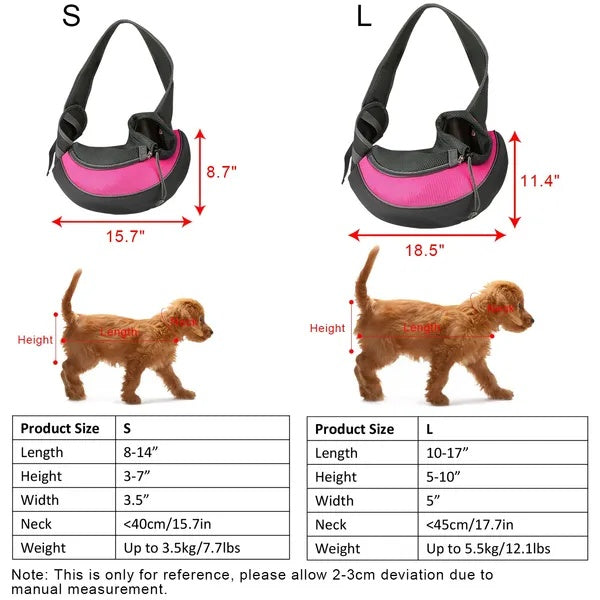 KFX-4480957 Adjustable Padded Hand-Free Sling Pet Carrier for Small Dogs and Cats