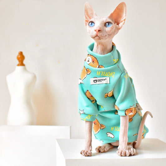 KFX-4481085 Warm and Soft Milk Silk Cotton Pet Clothes for Cats in Various Sizes