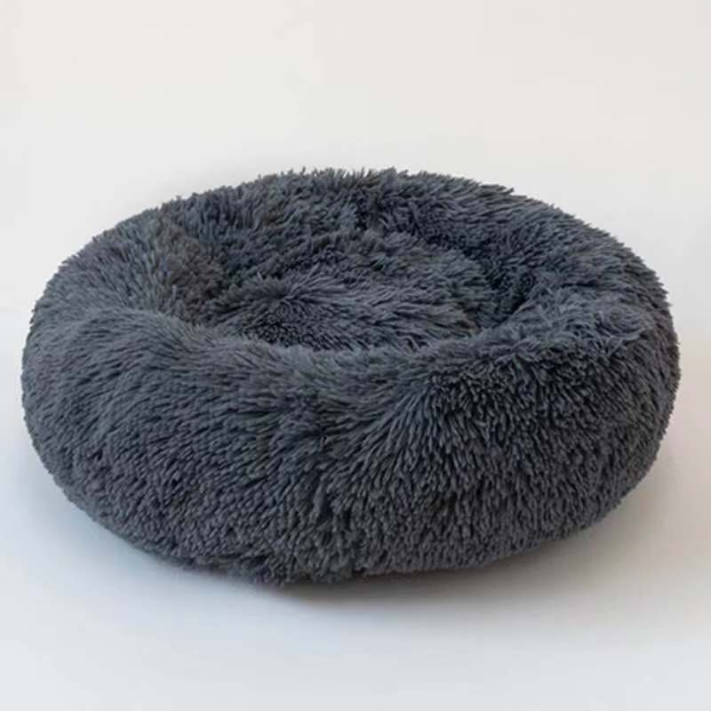 KFX-4482749 Washable Round Plush Dog Bed - Multiple Sizes for Pets Up to 50kg