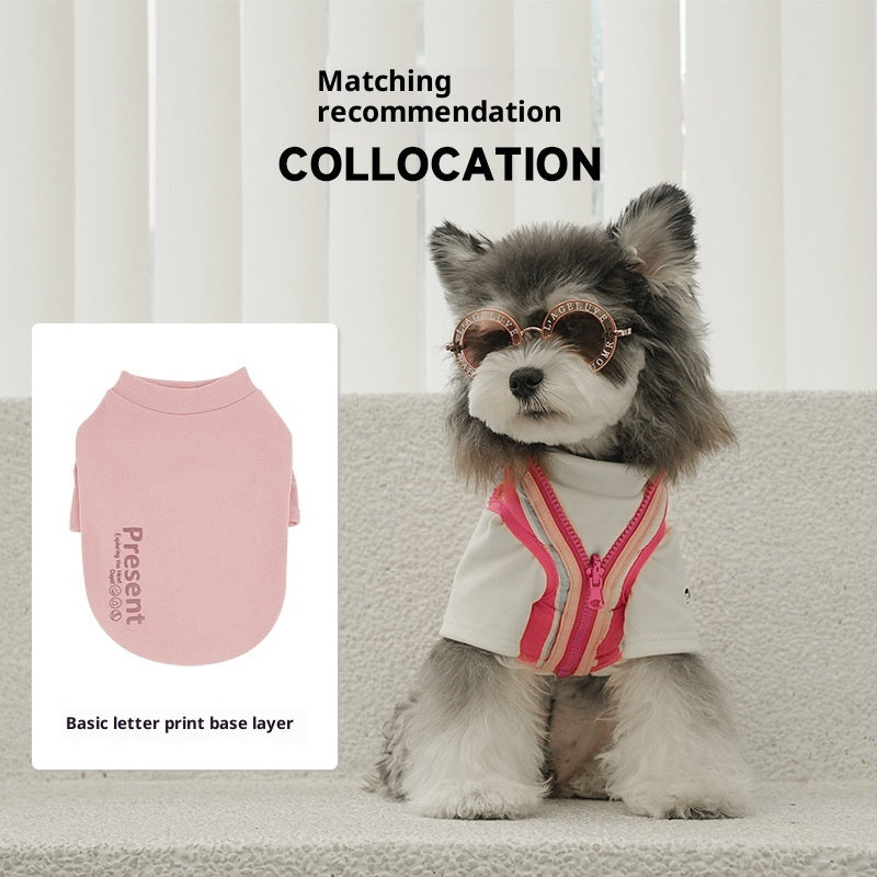 KFX-4483261 Reversible Cotton-Padded Vest for Cats and Dogs in Candy Colors – Autumn/Winter Wear