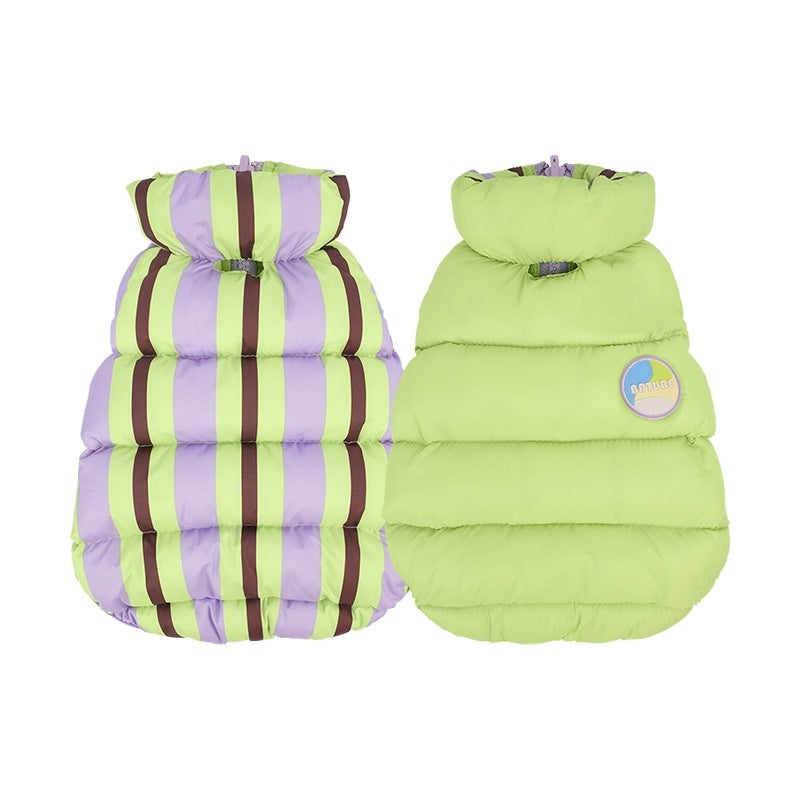 KFX-4483261 Reversible Cotton-Padded Vest for Cats and Dogs in Candy Colors – Autumn/Winter Wear
