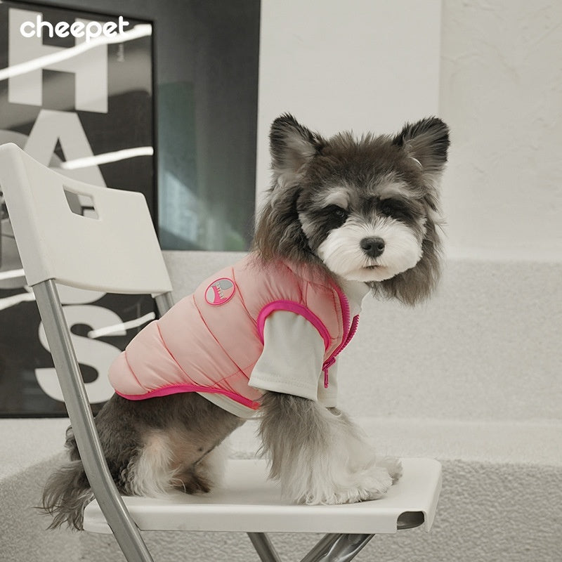 KFX-4483261 Reversible Cotton-Padded Vest for Cats and Dogs in Candy Colors – Autumn/Winter Wear