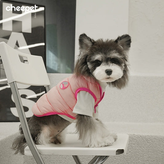 KFX-4483261 Reversible Cotton-Padded Vest for Cats and Dogs in Candy Colors – Autumn/Winter Wear