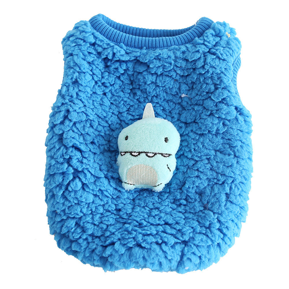 KFX-4484285 Dinosaur Print Thermal Vest for Pets - Cozy Fleece Clothing