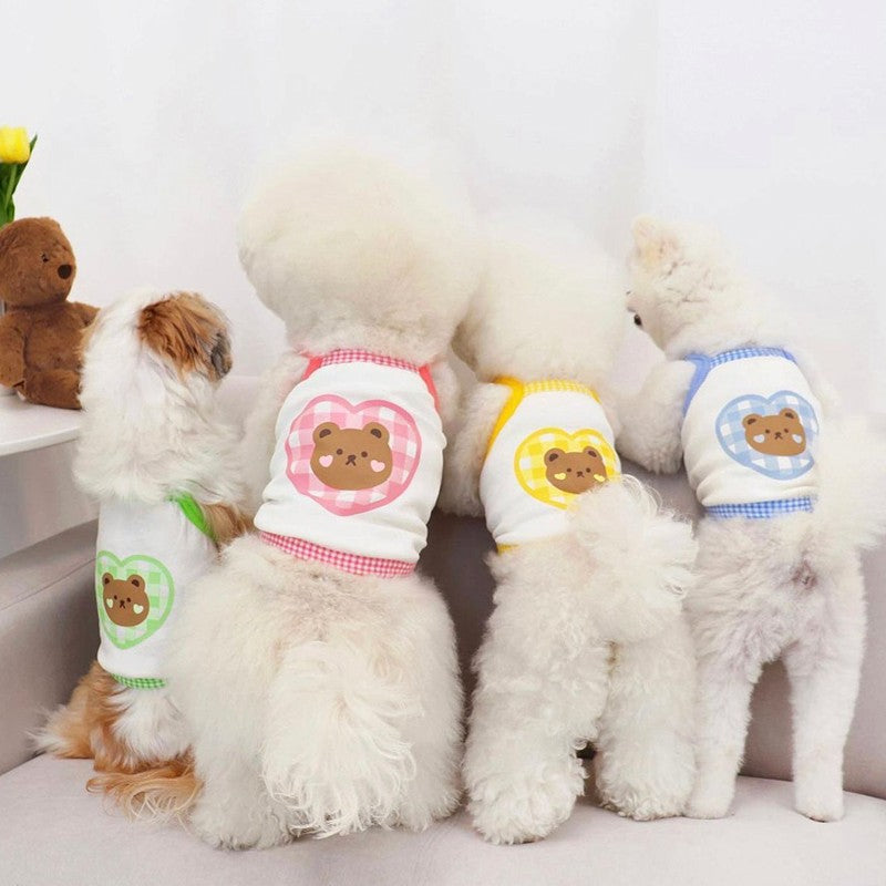 KFX-4485053 Lightweight Cotton Camisole Vest for Dogs - Perfect for Spring and Summer