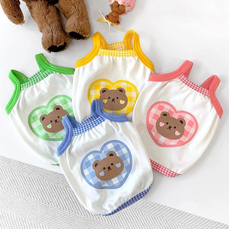 KFX-4485053 Lightweight Cotton Camisole Vest for Dogs - Perfect for Spring and Summer