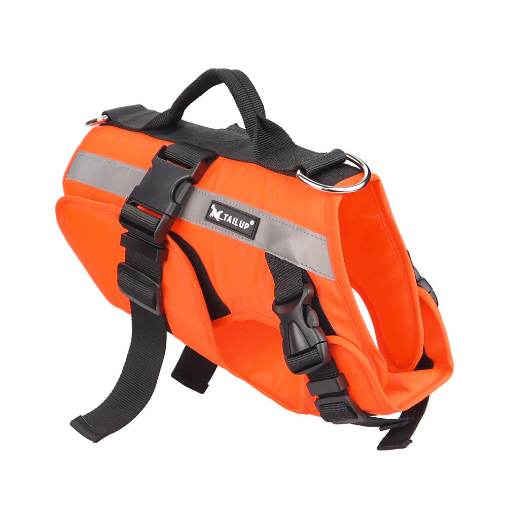 KFX-4488637 Reflective Dog Life Jacket with Double Layer Buoyancy and Easy-Fit Velcro Closure