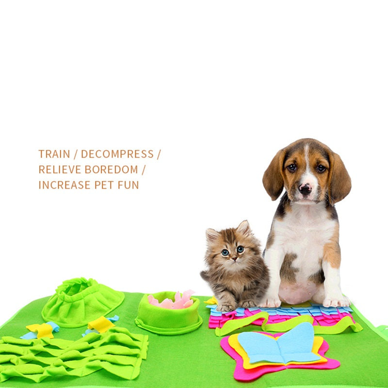 KFX-4489277 Pet Lawn Sniffing Pad for Dogs - Plush Chew Toy for Training and Foraging