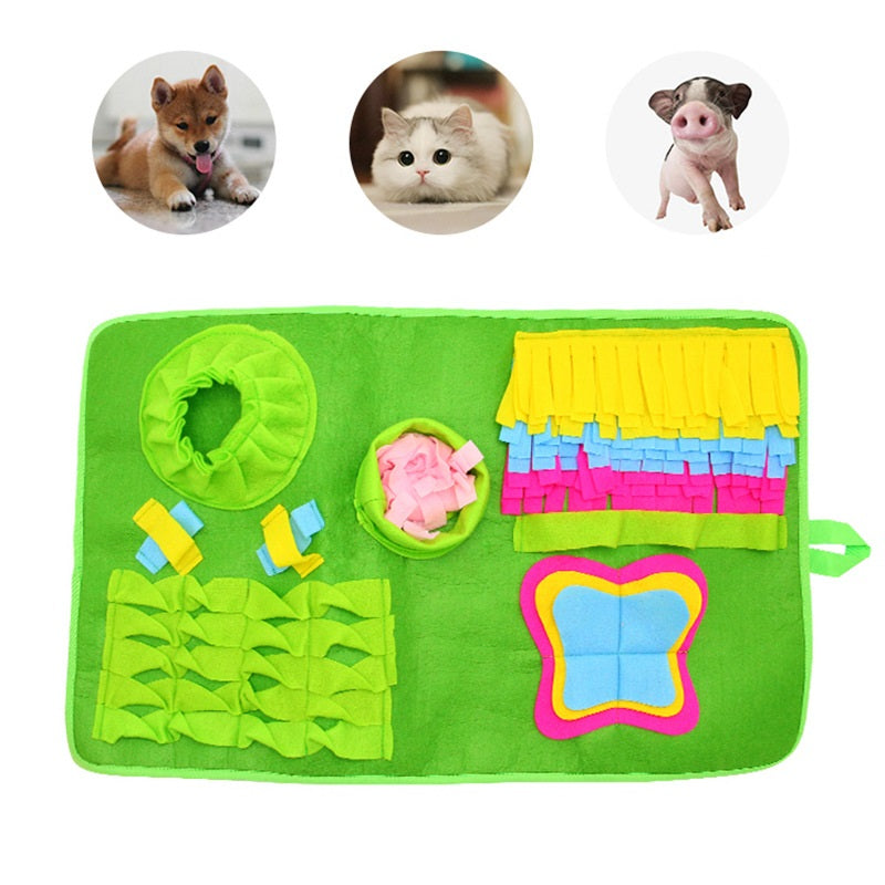 KFX-4489277 Pet Lawn Sniffing Pad for Dogs - Plush Chew Toy for Training and Foraging