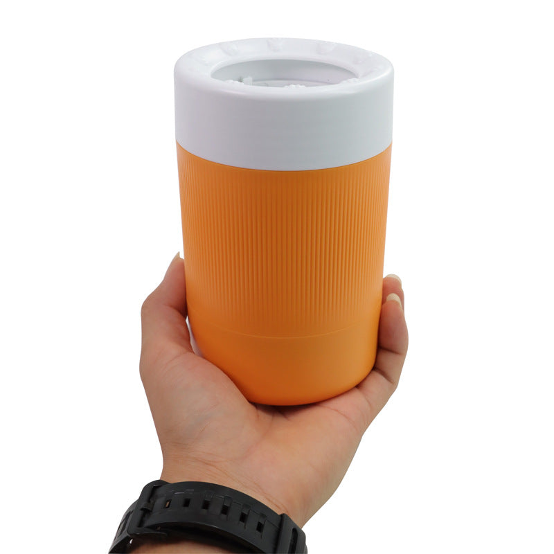 KFX-4492093 Pet Semi-Automatic Foot Washing Cup for Dogs - Gray and Orange, Durable ABS Material