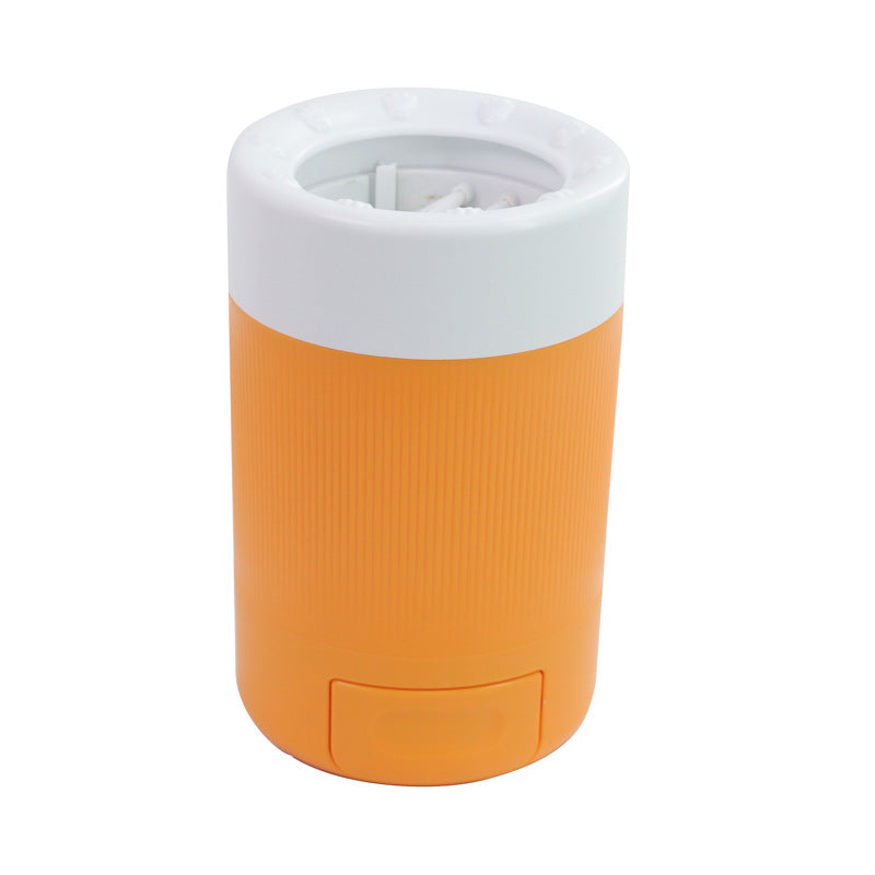 KFX-4492093 Pet Semi-Automatic Foot Washing Cup for Dogs - Gray and Orange, Durable ABS Material