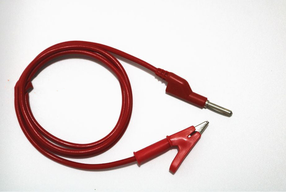 KFX-4492221 4mm Male to Male Banana Plug Test Lead Wire, 1 Meter Length, Pure Copper, Silicone Sheath, 12A Current Capacity