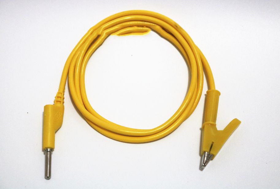 KFX-4492221 4mm Male to Male Banana Plug Test Lead Wire, 1 Meter Length, Pure Copper, Silicone Sheath, 12A Current Capacity