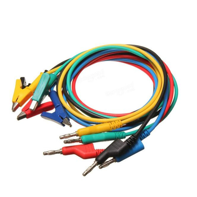 KFX-4492221 4mm Male to Male Banana Plug Test Lead Wire, 1 Meter Length, Pure Copper, Silicone Sheath, 12A Current Capacity