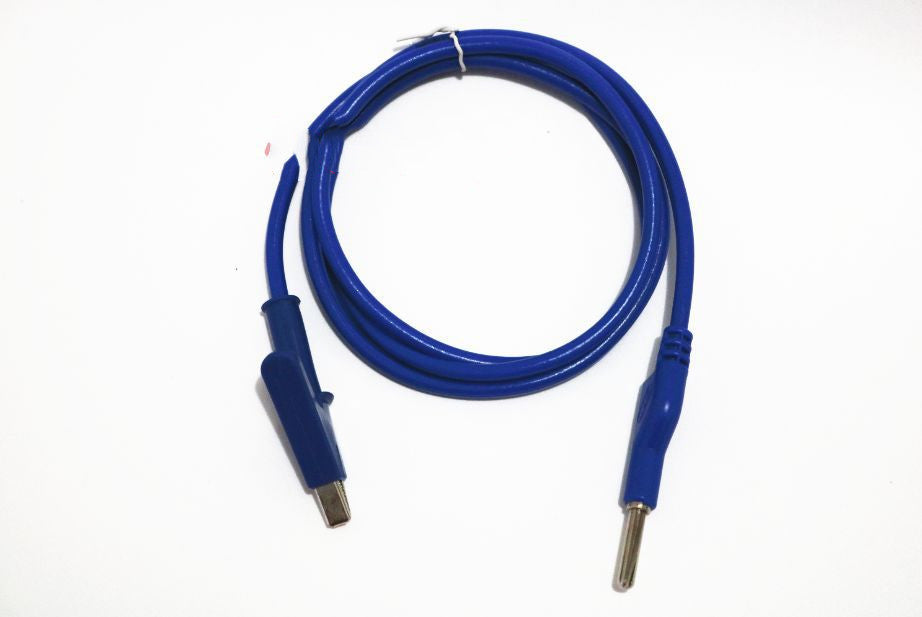 KFX-4492221 4mm Male to Male Banana Plug Test Lead Wire, 1 Meter Length, Pure Copper, Silicone Sheath, 12A Current Capacity