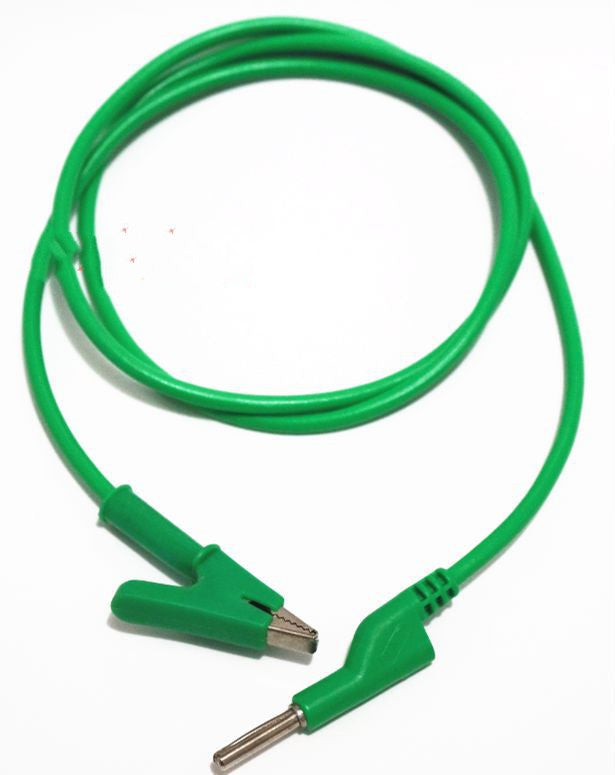 KFX-4492221 4mm Male to Male Banana Plug Test Lead Wire, 1 Meter Length, Pure Copper, Silicone Sheath, 12A Current Capacity