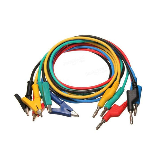 KFX-4492221 4mm Male to Male Banana Plug Test Lead Wire, 1 Meter Length, Pure Copper, Silicone Sheath, 12A Current Capacity