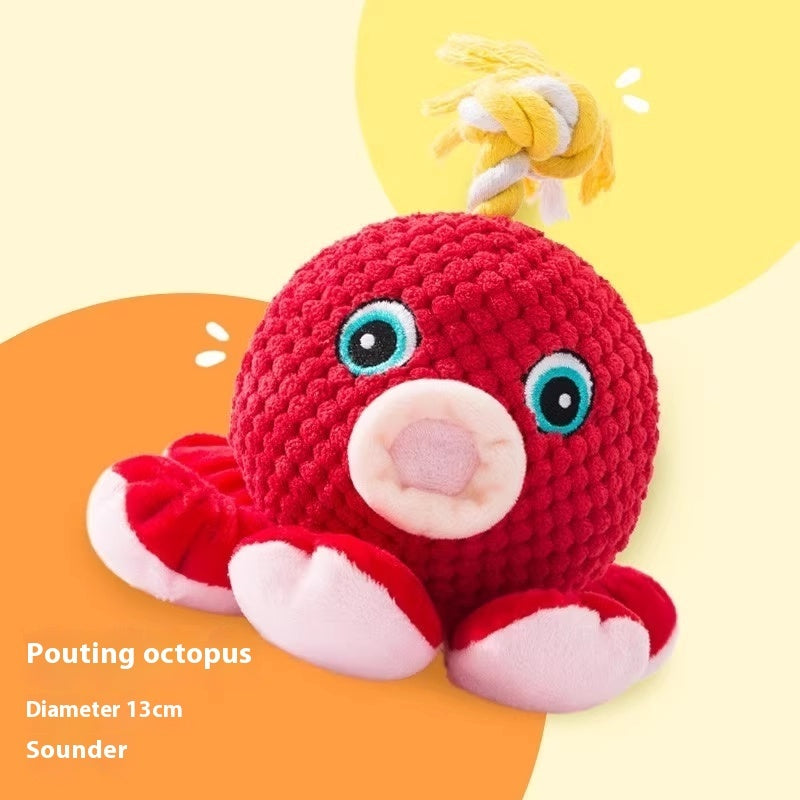 KFX-4498621 Durable Bite-Resistant Dog Toy with Sounds - Variety of Fun Designs