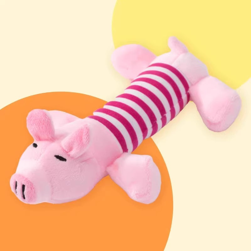 KFX-4498621 Durable Bite-Resistant Dog Toy with Sounds - Variety of Fun Designs