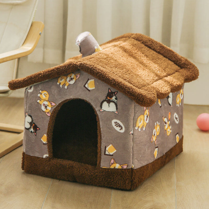 KFX-4500029 Cozy Closed Thermal Comfort Nest for Puppies in Various Colors