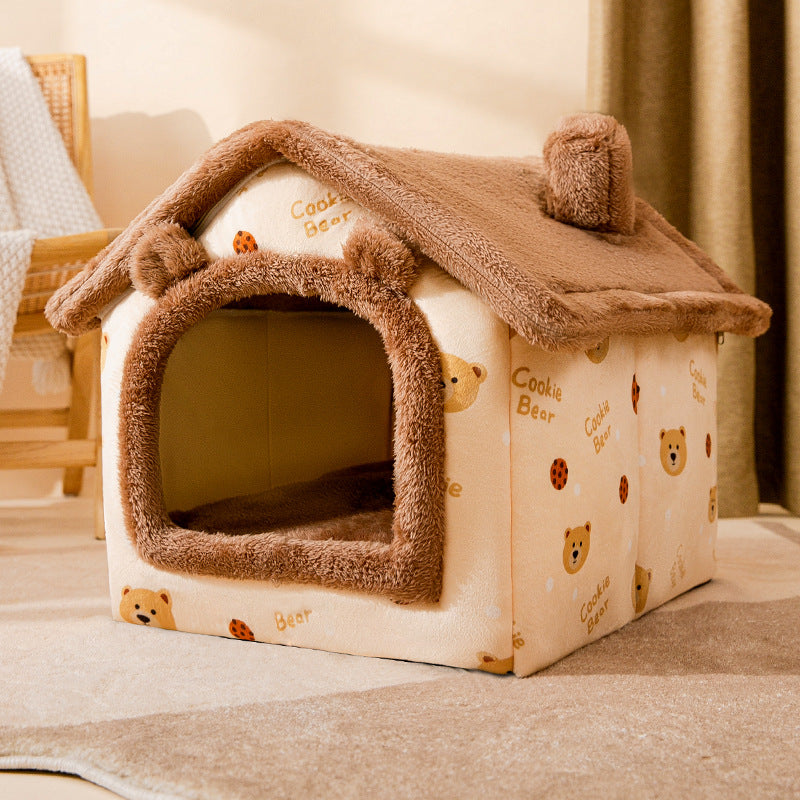 KFX-4500029 Cozy Closed Thermal Comfort Nest for Puppies in Various Colors