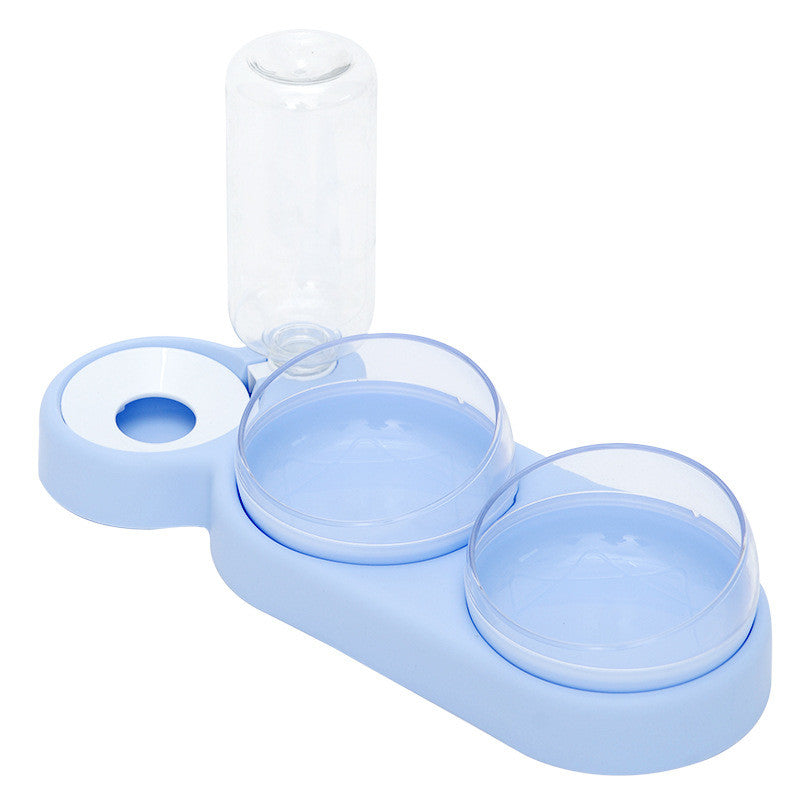 KFX-4500157 Automatic Pet Feeder with Water Fountain for Cats and Dogs - Double Food and Water Bowl with Raised Stand