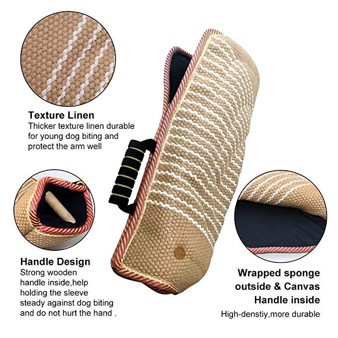 KFX-4500797 Durable Dog Training Bite Sleeve with Elbow Protection and Internal Handle