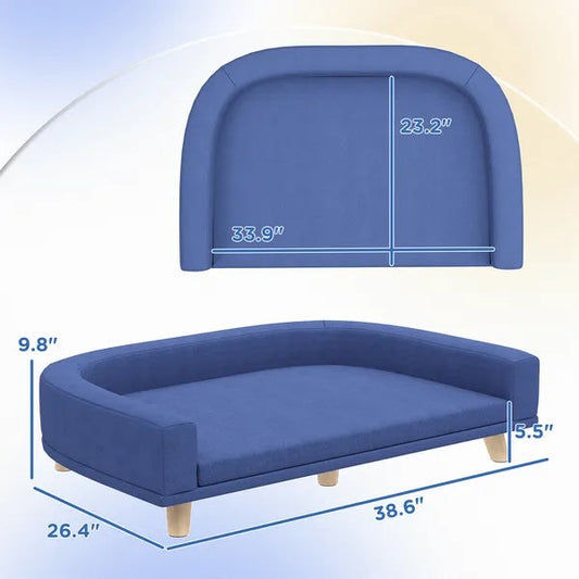 KFX-4504381 Large Dog Sofa Couch Bed with Washable Cushion for Comfort and Easy Maintenance