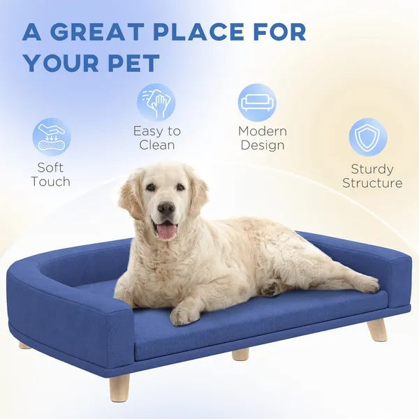 KFX-4504381 Large Dog Sofa Couch Bed with Washable Cushion for Comfort and Easy Maintenance