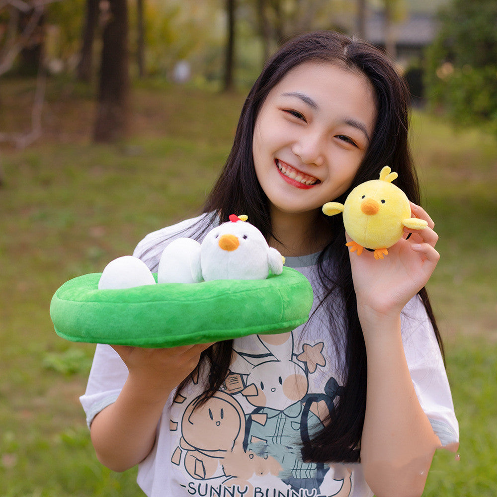 KFX-4505405 Chick Gopher Hide and Seek Plush Toy with Carrots and Radishes
