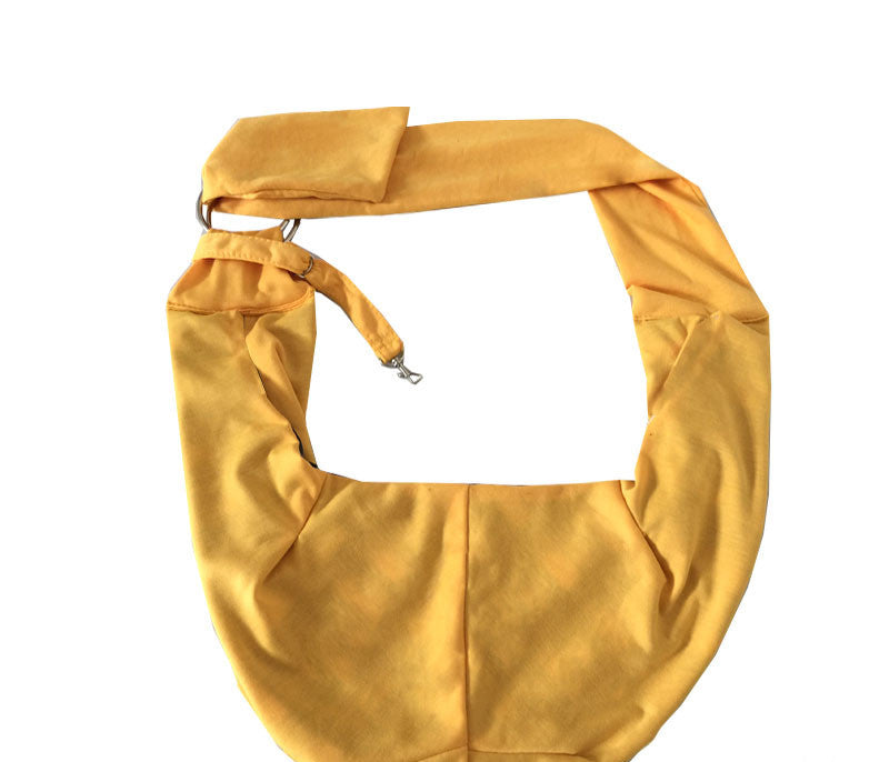 KFX-4507965 One-Shoulder Messenger Pet Backpack for Small Dogs and Puppies - Soft Fleece and Cotton, Multiple Colors Available