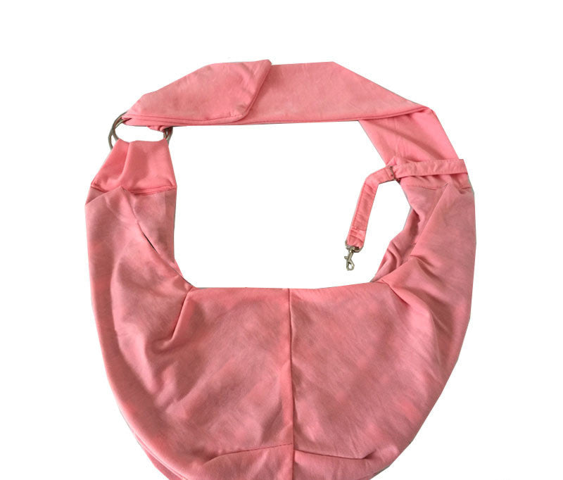 KFX-4507965 One-Shoulder Messenger Pet Backpack for Small Dogs and Puppies - Soft Fleece and Cotton, Multiple Colors Available