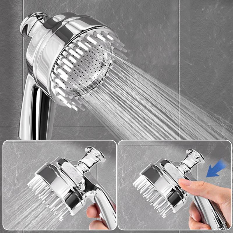 KFX-4508989 2-in-1 Dog Shower Hose Attachment with Soft Silicone Comb and Ergonomic Grip