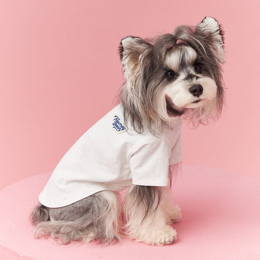 KFX-4510269 Breathable Solid Color T-Shirt for Pets - Casual Cotton Inner Wear