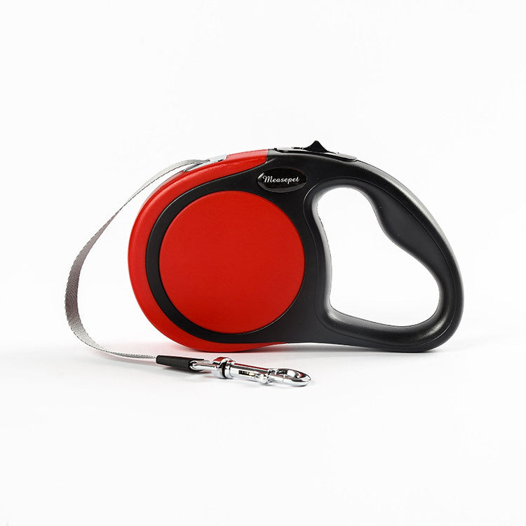 KFX-4511293 Automatic Retractable Dog Leash, Flat Rope Traction Belt, 3m & 5m Lengths, Durable ABS Material