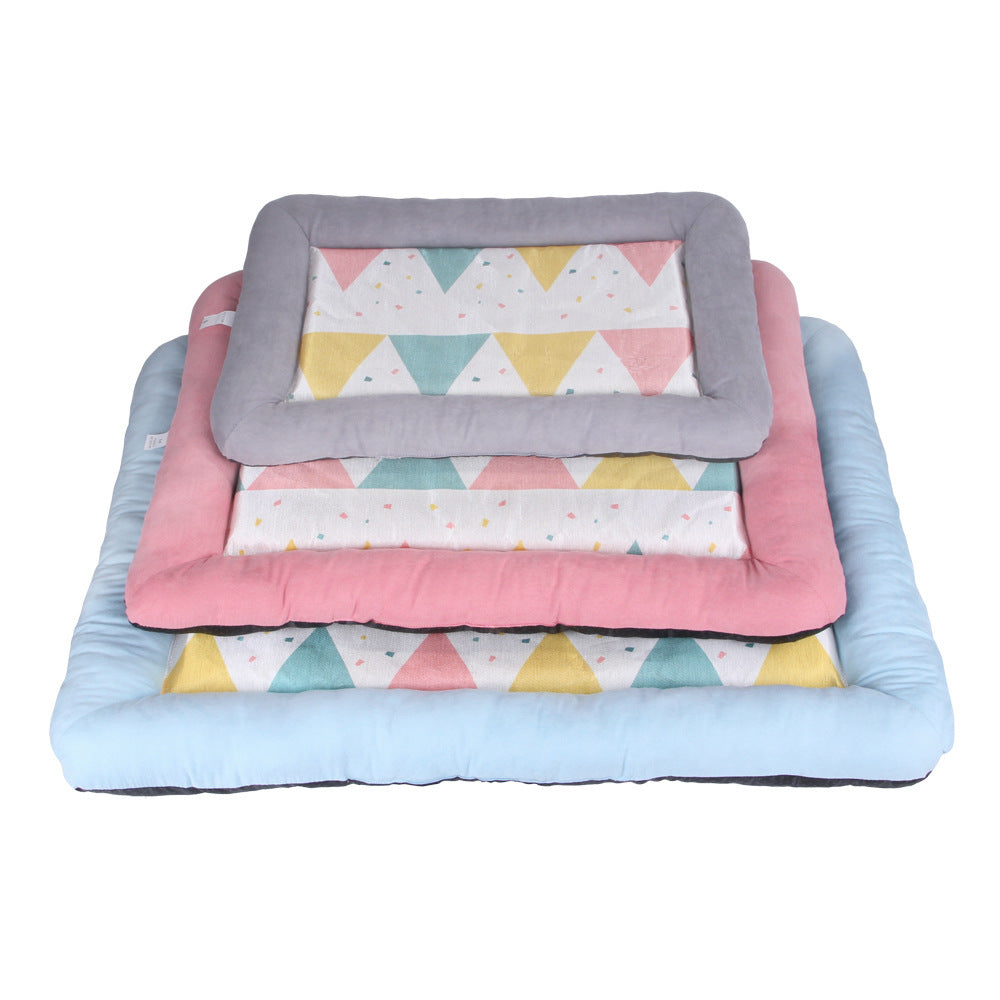 KFX-4513341 Cool Comfort Pet Nest Pad for Dogs and Cats – Available in Grey, Pink, and Blue