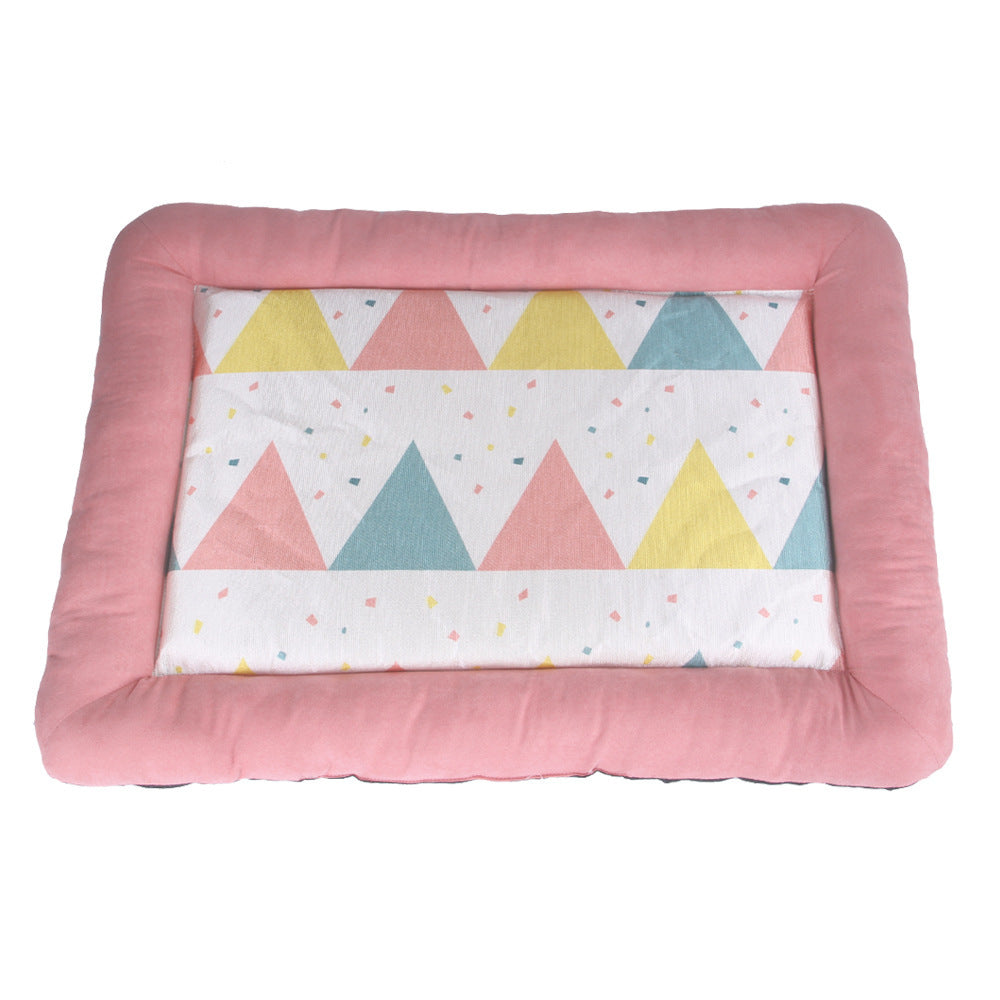 KFX-4513341 Cool Comfort Pet Nest Pad for Dogs and Cats – Available in Grey, Pink, and Blue