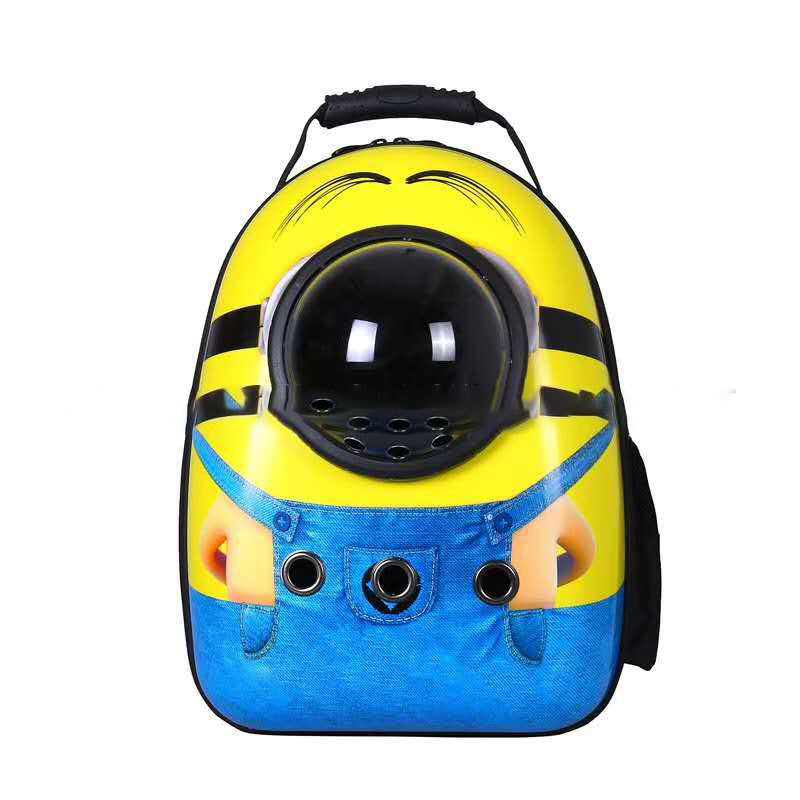 KFX-4513725 Portable Pet Backpack with Transparent Cover and Ventilation Holes for Cats and Dogs