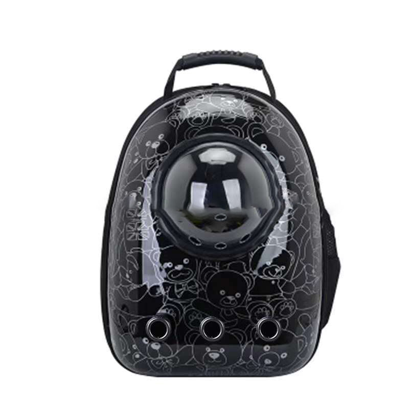 KFX-4513725 Portable Pet Backpack with Transparent Cover and Ventilation Holes for Cats and Dogs
