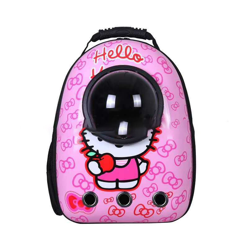 KFX-4513725 Portable Pet Backpack with Transparent Cover and Ventilation Holes for Cats and Dogs