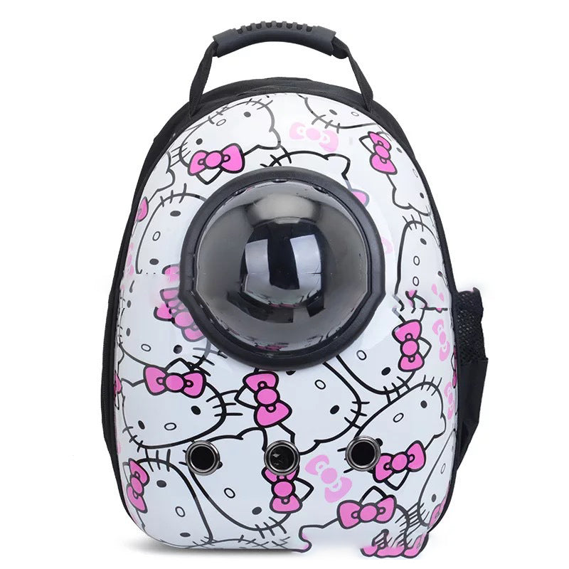 KFX-4513725 Portable Pet Backpack with Transparent Cover and Ventilation Holes for Cats and Dogs