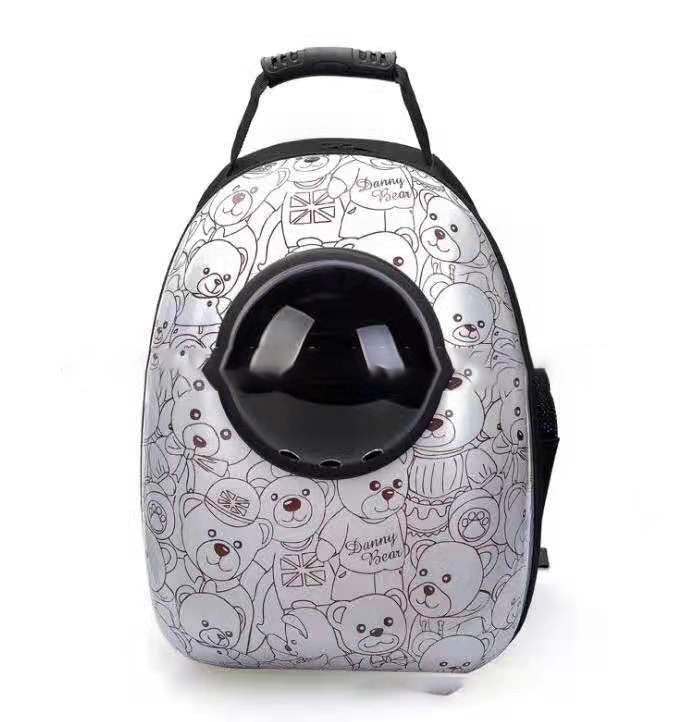 KFX-4513725 Portable Pet Backpack with Transparent Cover and Ventilation Holes for Cats and Dogs